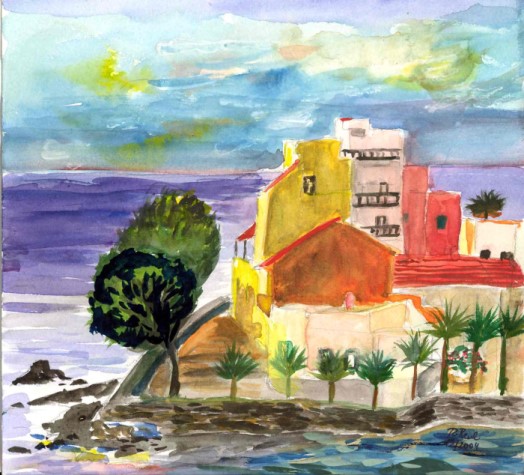 La Gomera - La Playa bei Sonnenuntergan